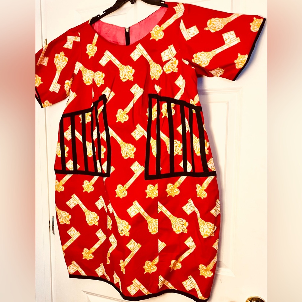 Full Figured Mini 💯% Cotton African Dress Lined